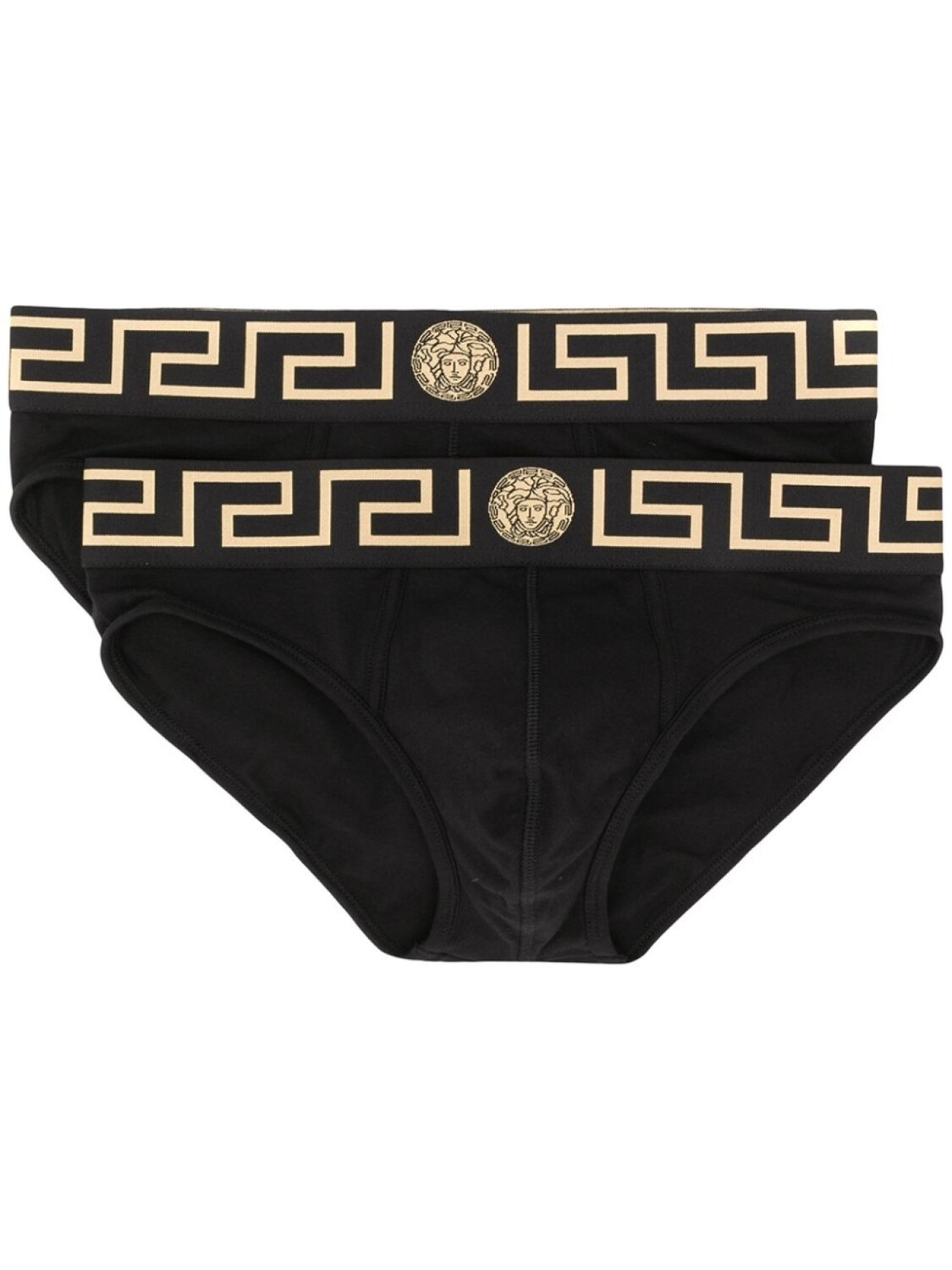 

Versace комплект из двух трусов-брифов Greca Border, черный
