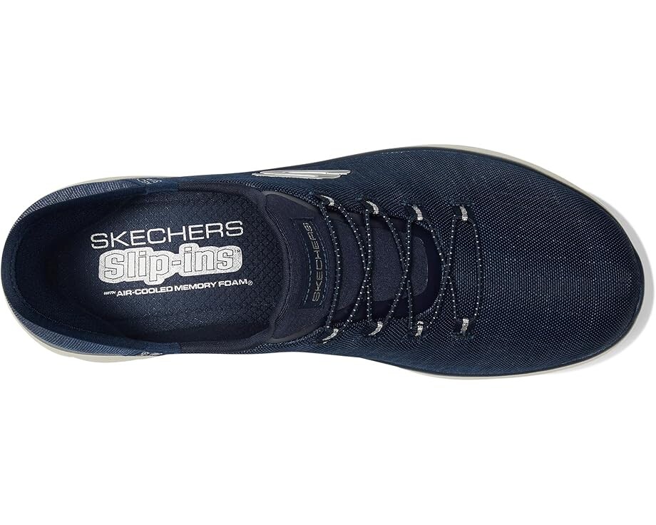 Кроссовки SKECHERS Summits-Classy Night Hands Free Slip-Ins, цвет Navy/Silver — фото 2