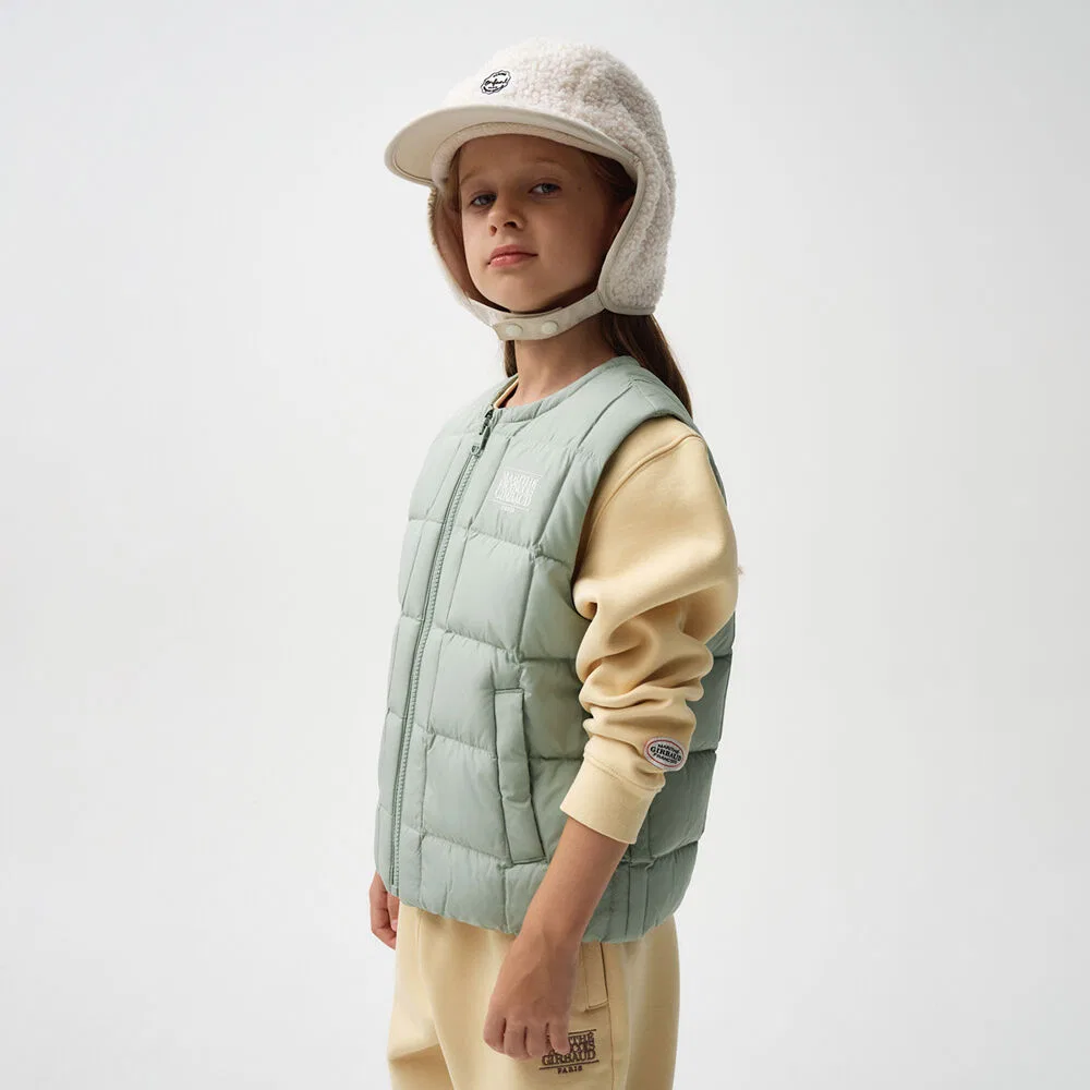 Детский лёгкий пуховый жилет Enfant мятный от Marithé Kids