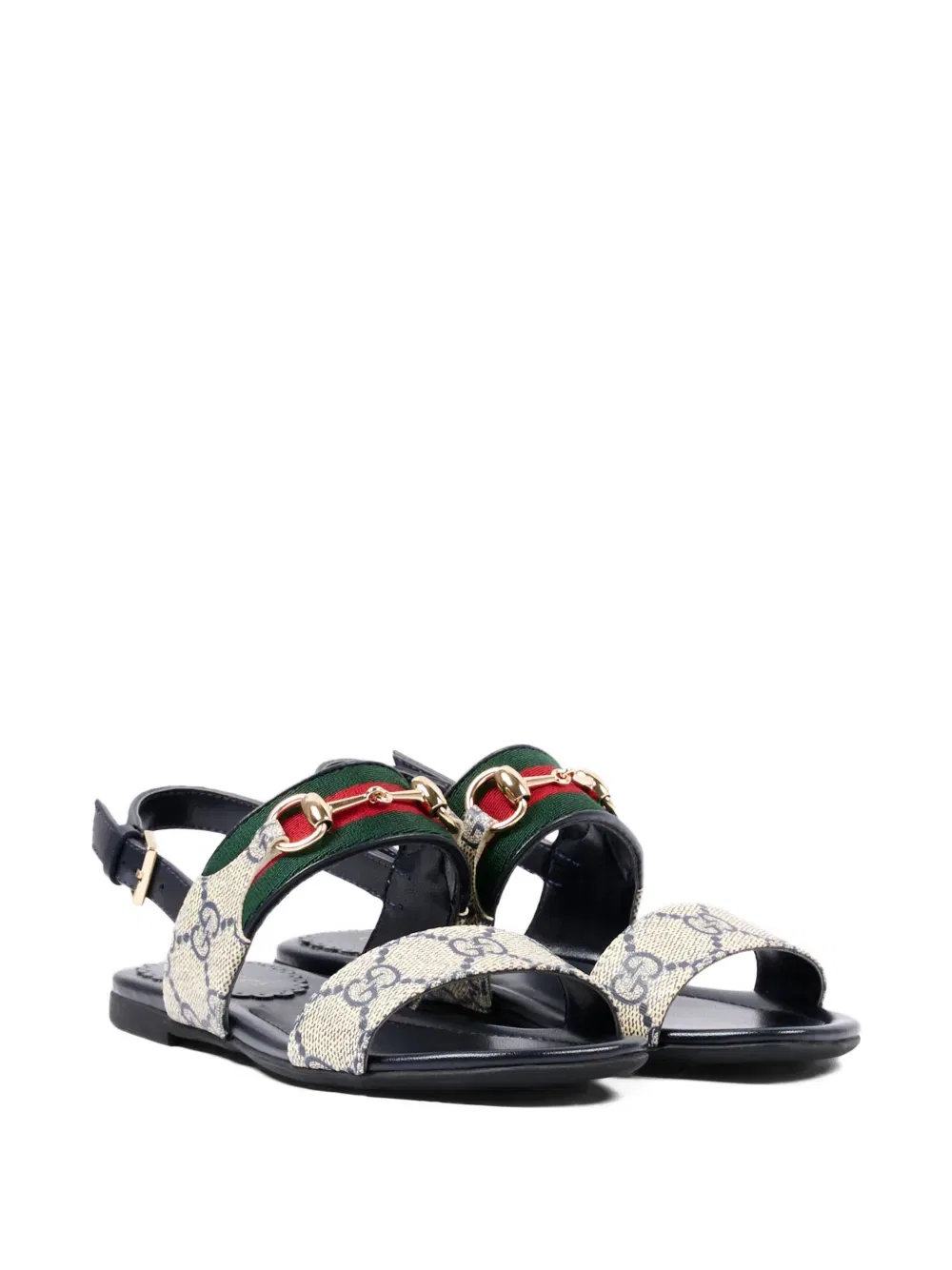 Сандалии с ремешком с логотипом Gucci Kids, синий