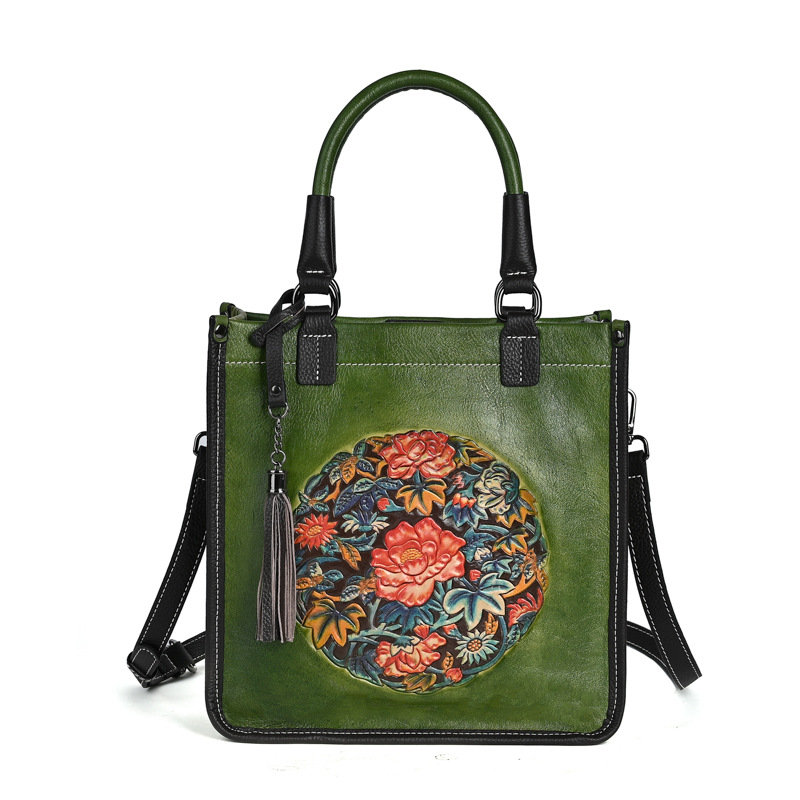 

LOLLiPOPS Верхняя кожаная наплечная сумка через плечо унисекс, Vintage Green