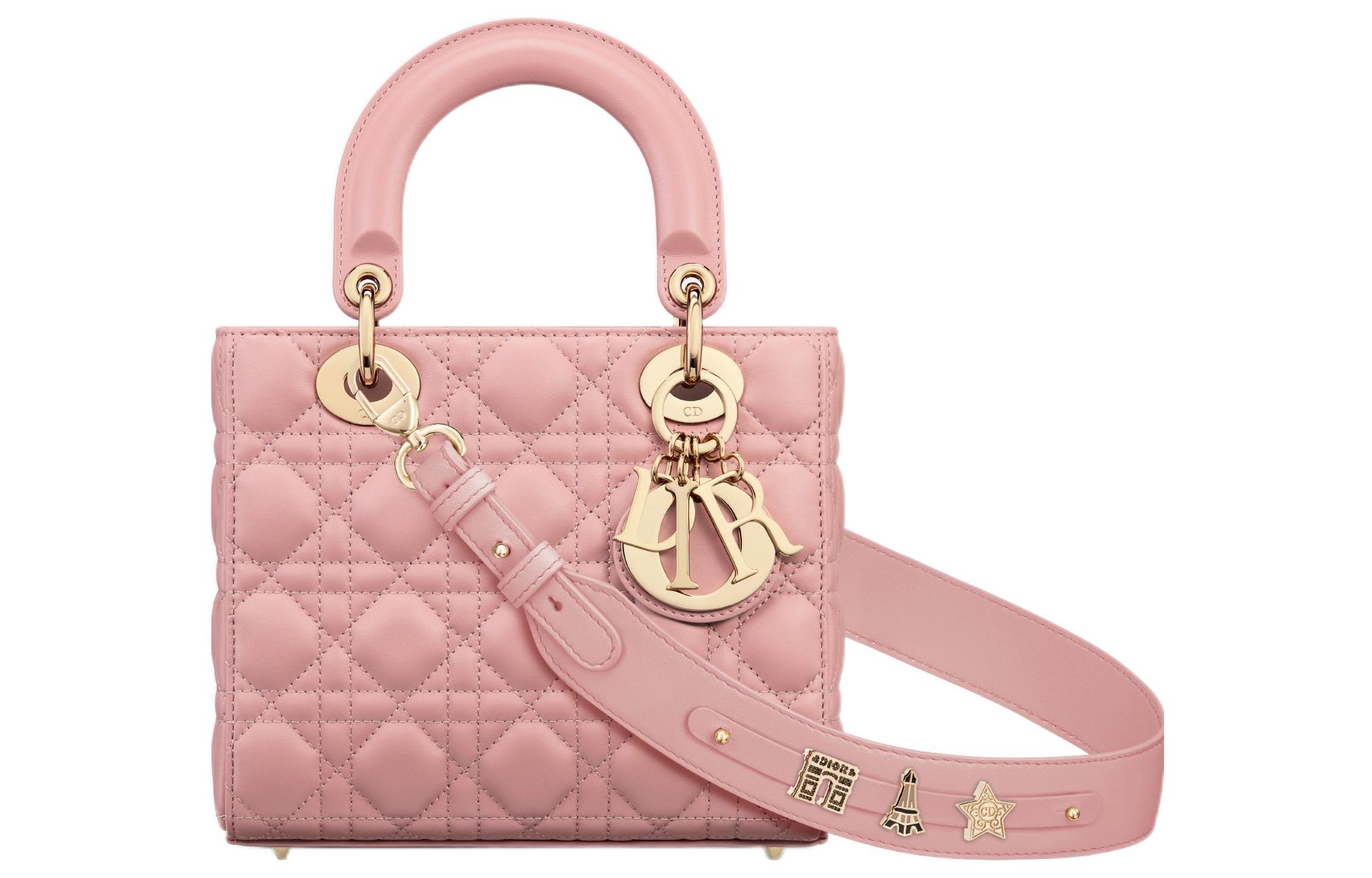 

DIOR Женская сумка через плечо кроссбоди дамская сумочка из мягкой кожи розового цвета
