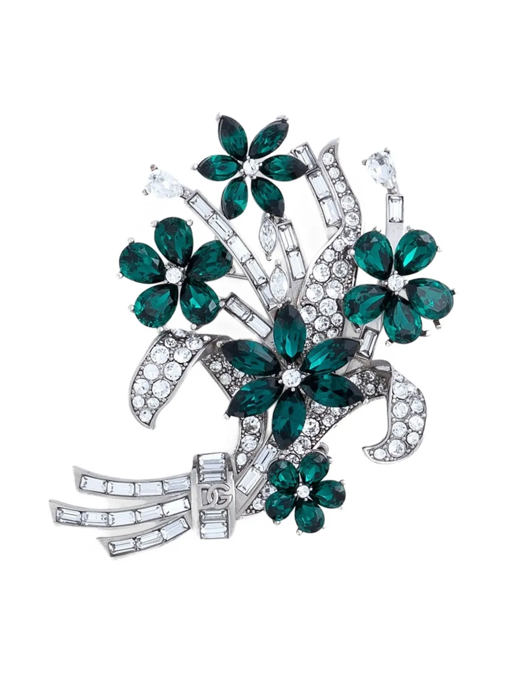 

Брошь с кристаллами DOLCE & GABBANA, серебряный