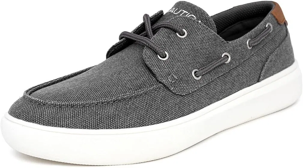 Лоферы Nautica Boat Shoe Moccasin, серый канвас