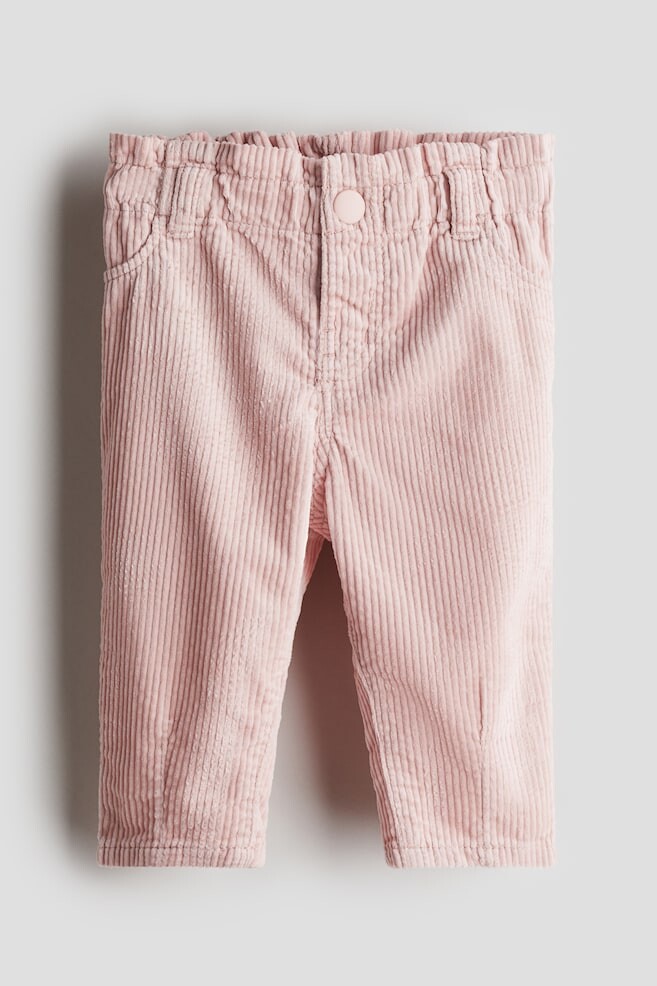 

Брюки из хлопкового вельвета H&M, розовый