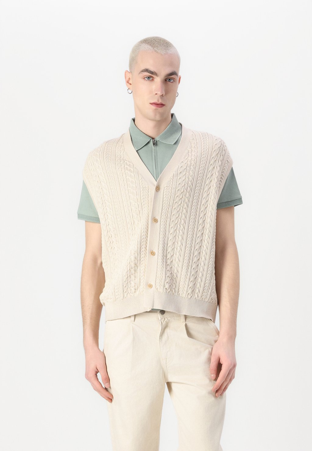 

Жилет SLHELIS RELAXED WAISTCOAT Selected Homme, бежевый