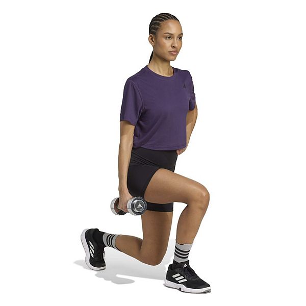 Женская футболка boxy t-shirt Adidas, Aurora Plum — фото 3