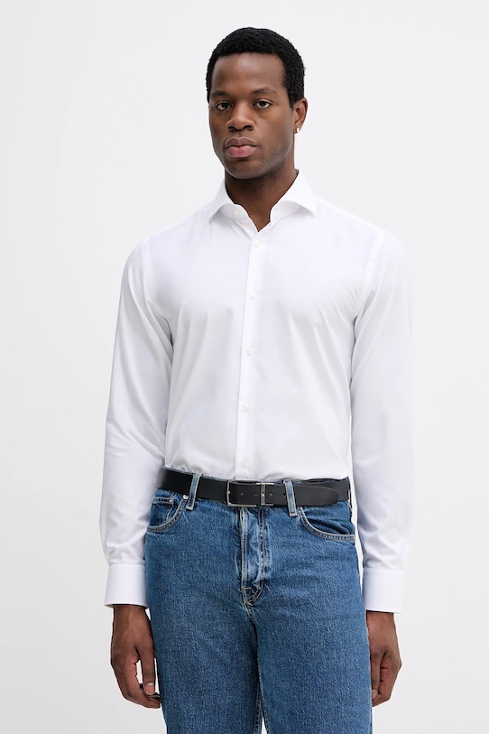 

Хлопковая рубашка Boss, белый