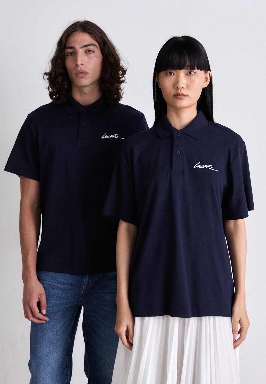 Поло Lacoste Unisex, Navy Blue, однотонное