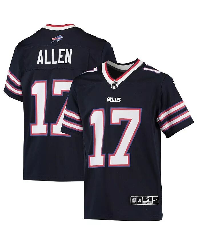 

Джерси Big Boys Josh Allen Navy Buffalo Bills Inverted Team Game Nike, синий
