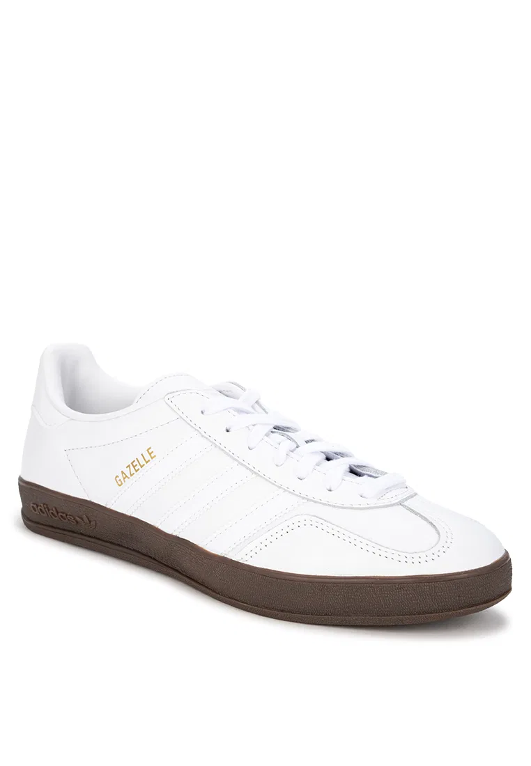 Кроссовки мужские, Gazelle Indoor, Adidas, белый/серый — фото 2