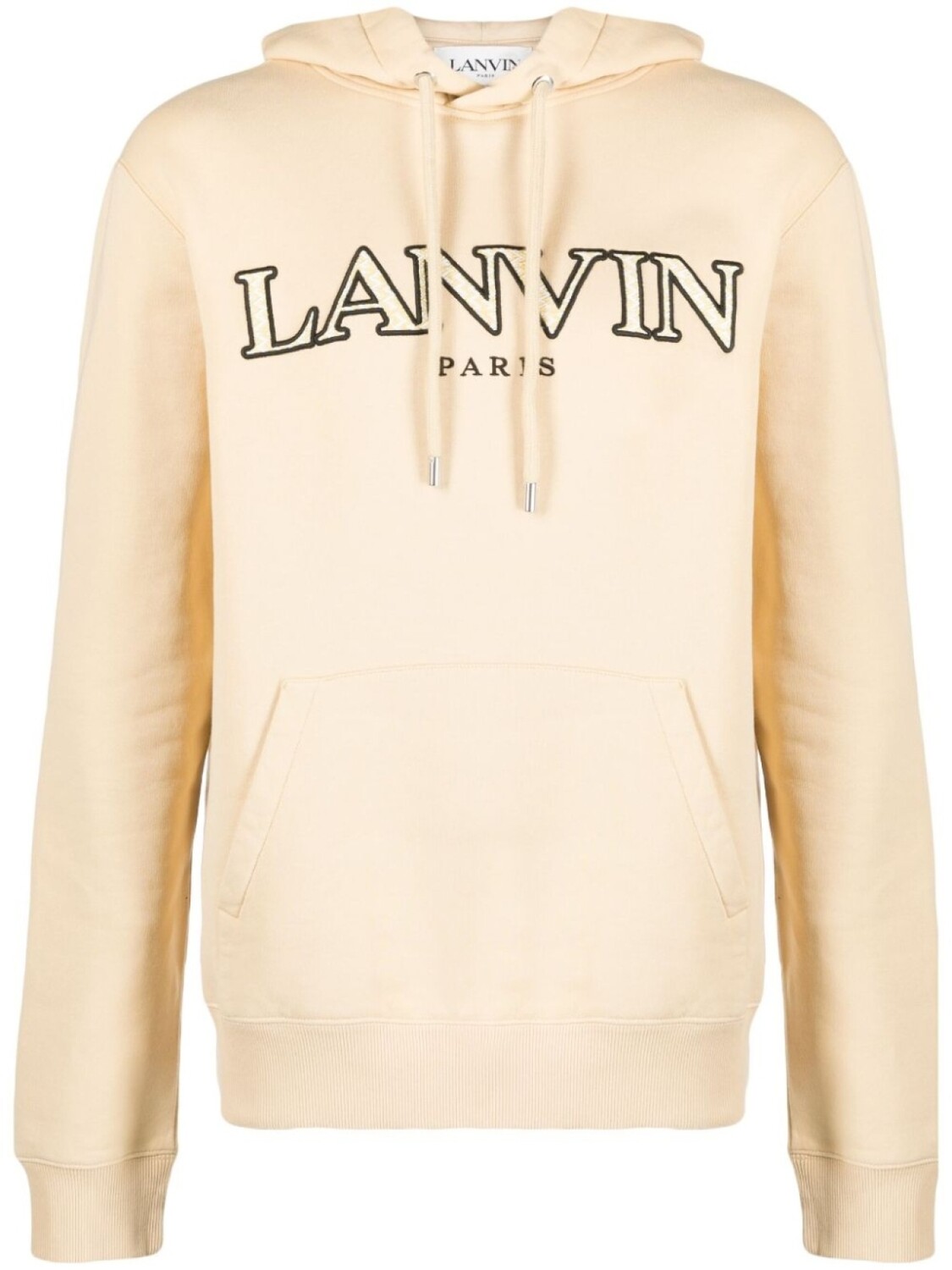 

Lanvin худи с кулиской и вышитым логотипом, нейтральный цвет