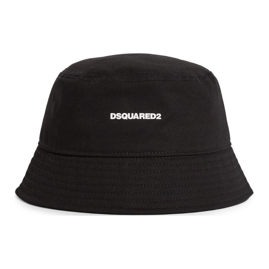 

DSQUARED 2 Кепка-ведро с принтом логотипа, Black