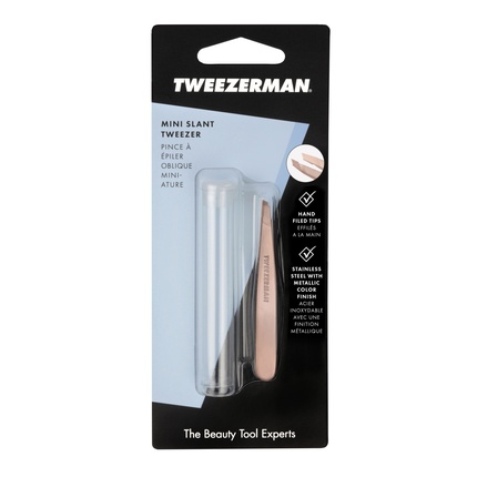 

Мини-пинцет с наклонной головкой, цвет розовое золото Tweezerman
