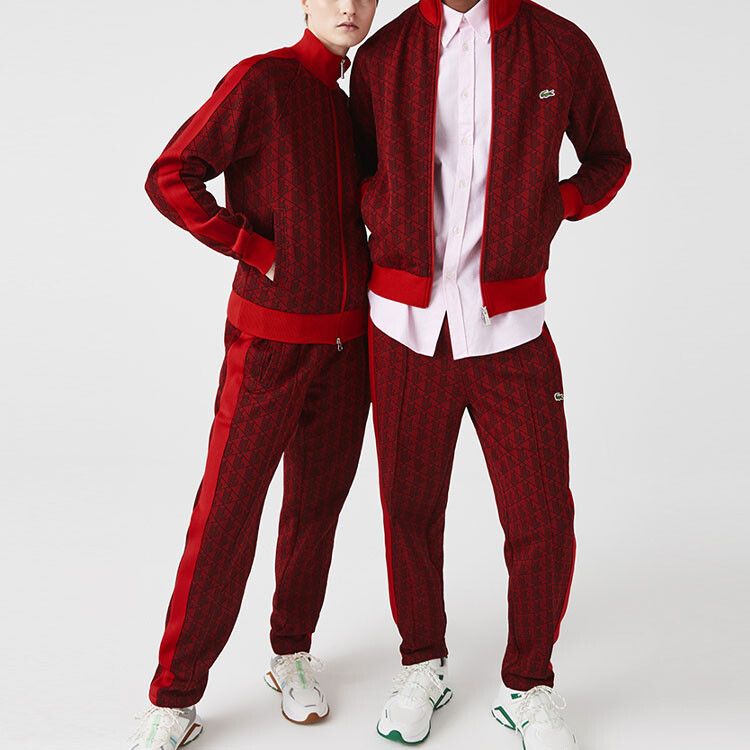 Толстовка Lacoste бордовая, темно-красный — фото 3