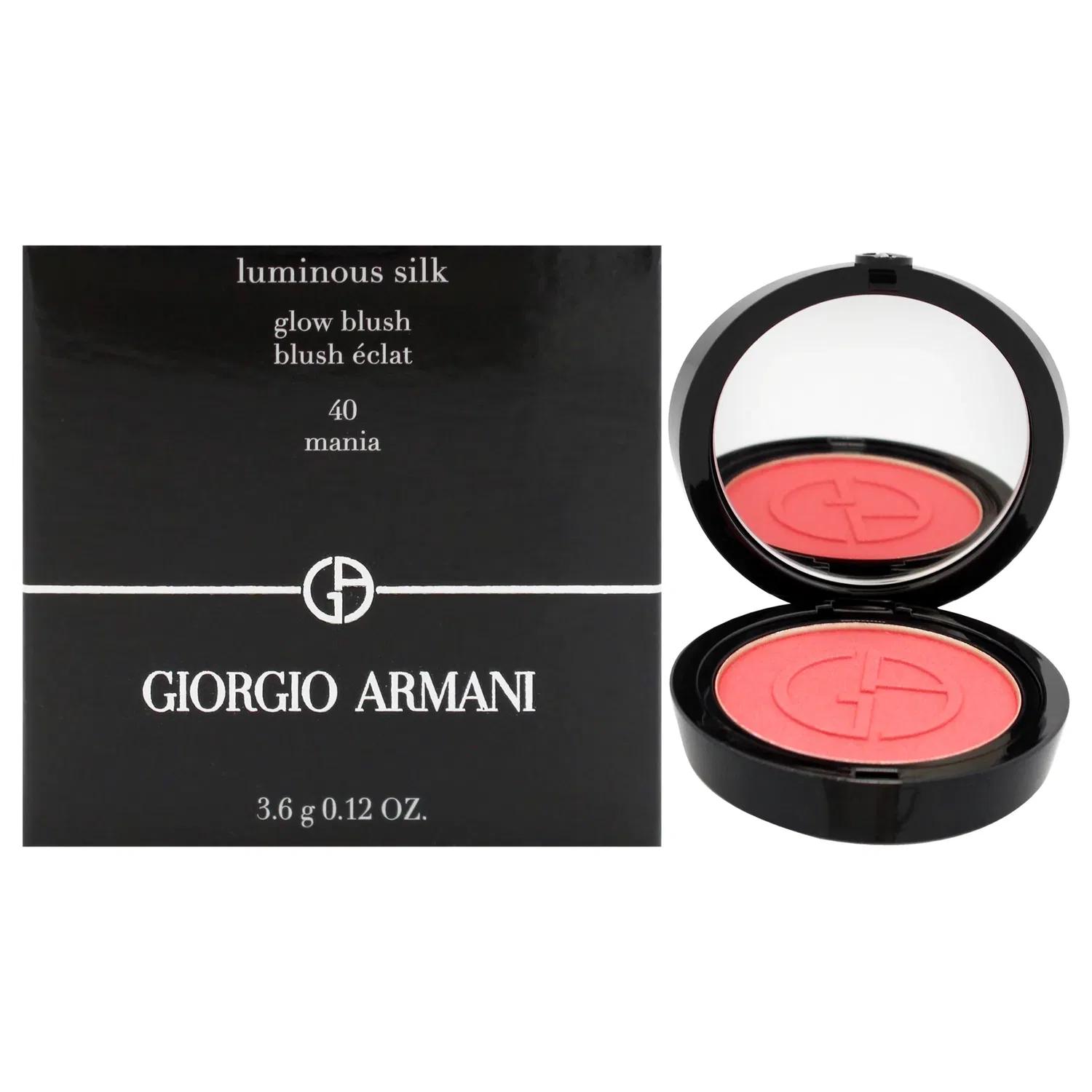 Румяна Luminous Silk Glow Blush - 40 Mania от Giorgio Armani для женщин - 0,12 унции (34 г), розовый