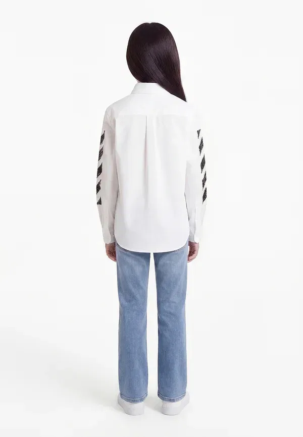 Блуза Diag sketch button down, цвет белый — фото 2