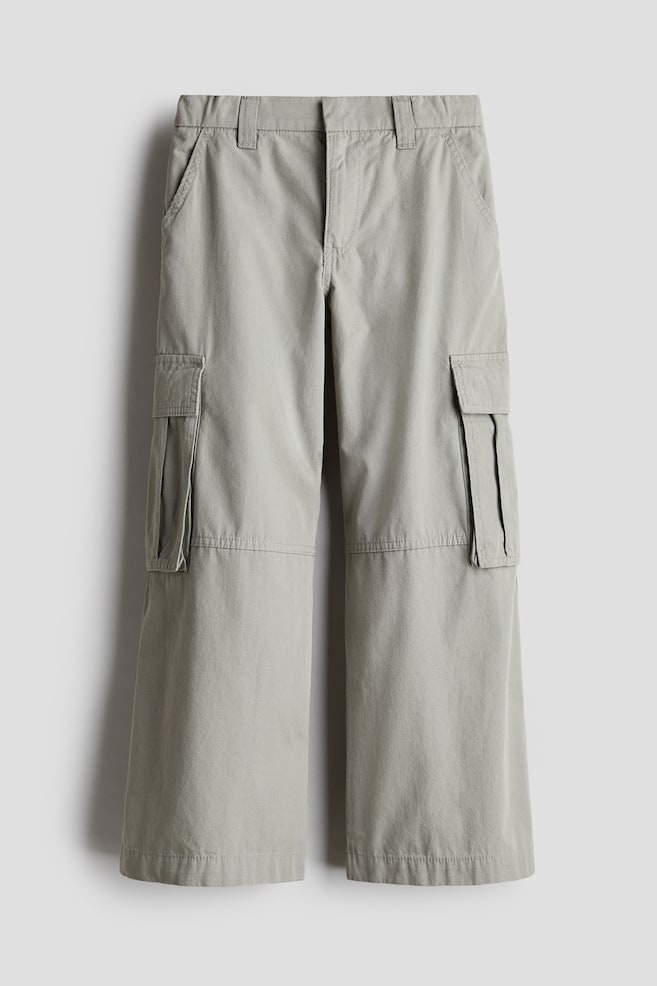 

Широкие брюки-карго H&M, зеленый