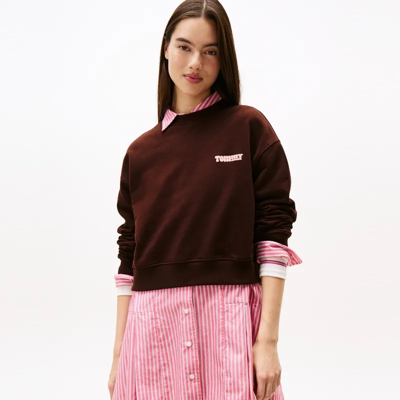 Свитшот женский Tommy Hilfiger, Brown Red GS7 — фото 4