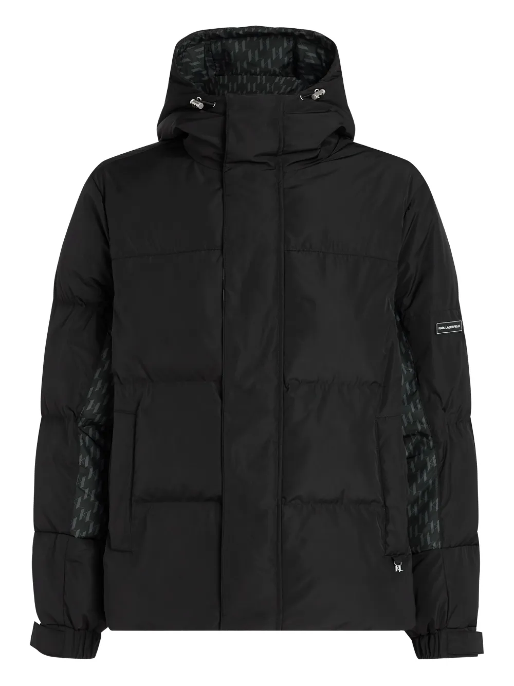 

Пуховик с контрастными вставками Karl Lagerfeld, черный