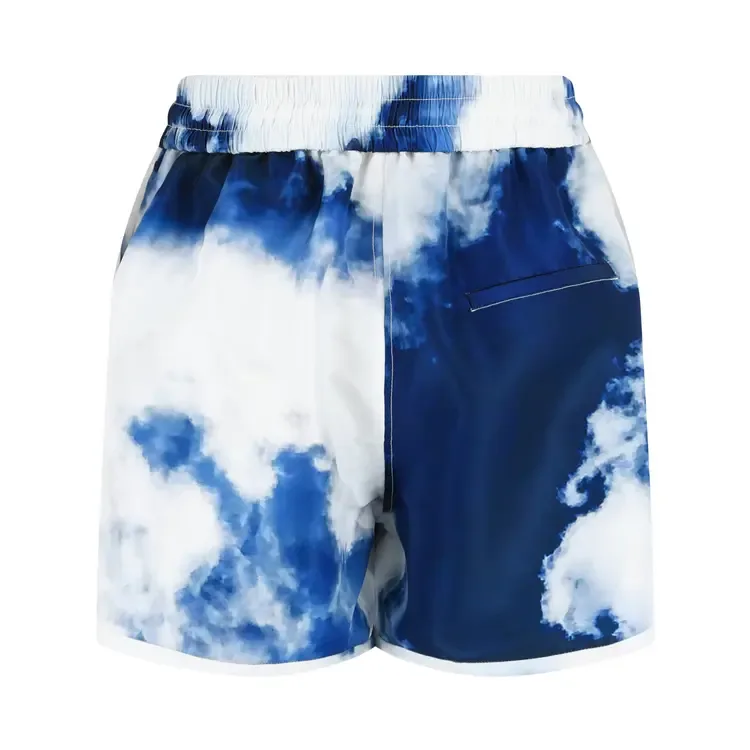 Шорты Alexander McQueen Sky Print Dolphin Shorts, сине-белые — фото 2