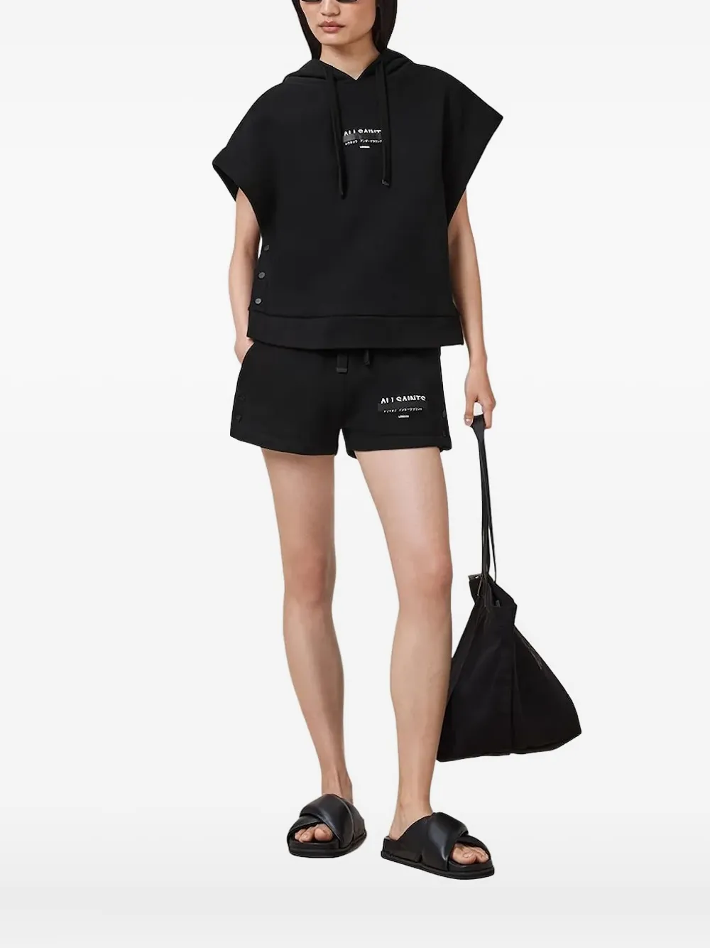 

Толстовка с логотипом Sorri Redact AllSaints, черный