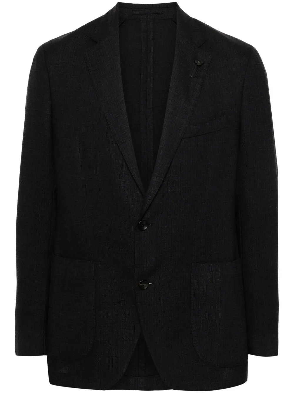 

Однобортный пиджак с брошью Lardini, синий