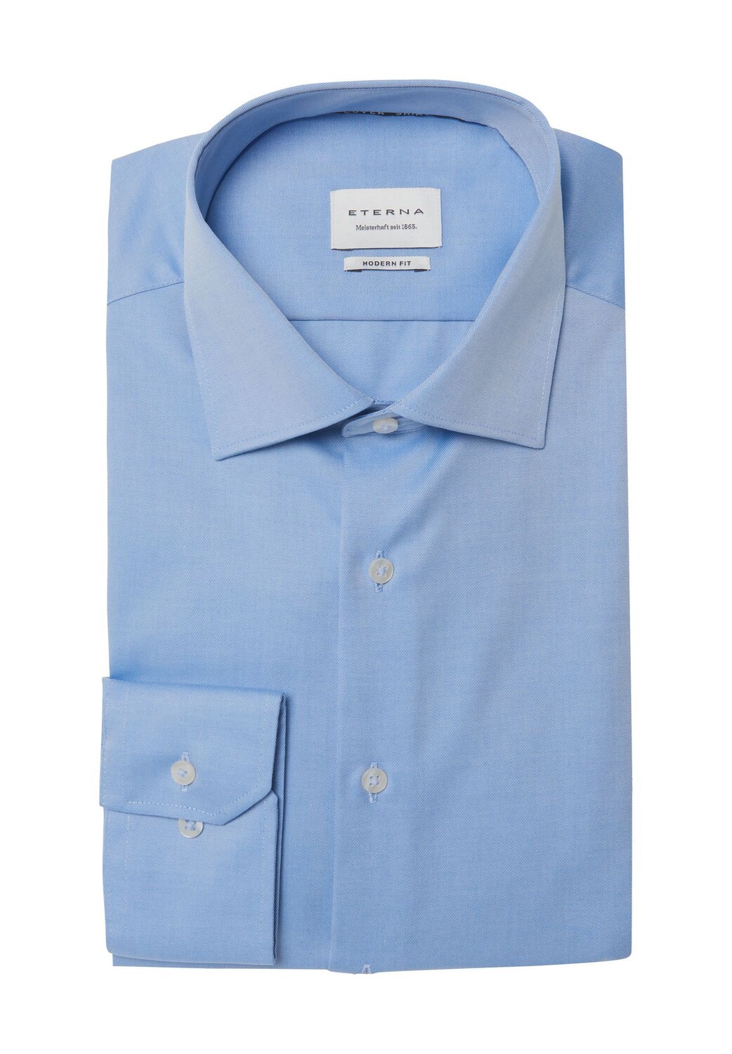 

Рубашка Cover Shirt Деловая, современный крой, воротник Кент, мужская ETERNA, синий