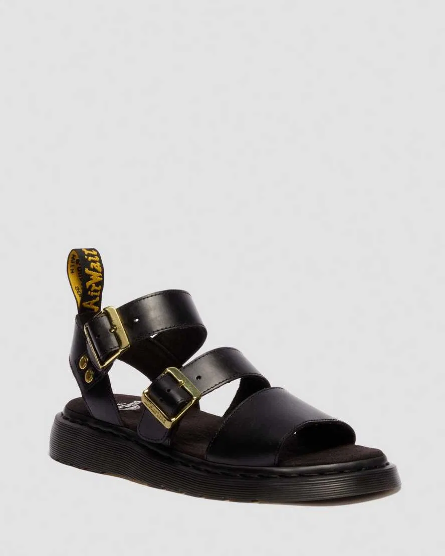 Кожаные гладиаторские сандалии Gryphon Atlas Dr Martens, черный