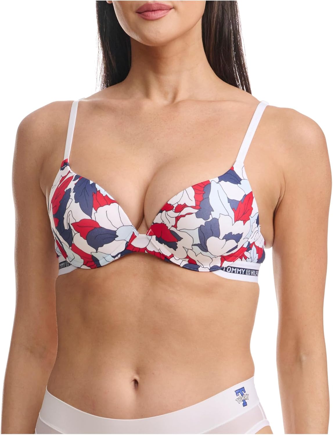 Женский бюстгальтер пуш-ап с бретельками от Tommy Hilfiger, Heritgcamoflrbw — фото 2