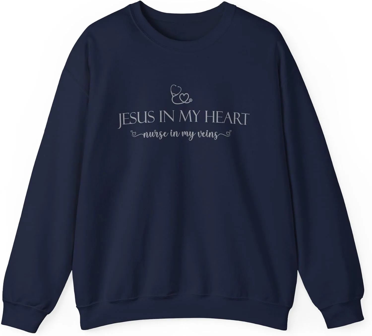Христианский свитшот для медсестры, подарок для верующих медсестер, Faith nurse crewneck — фото 2