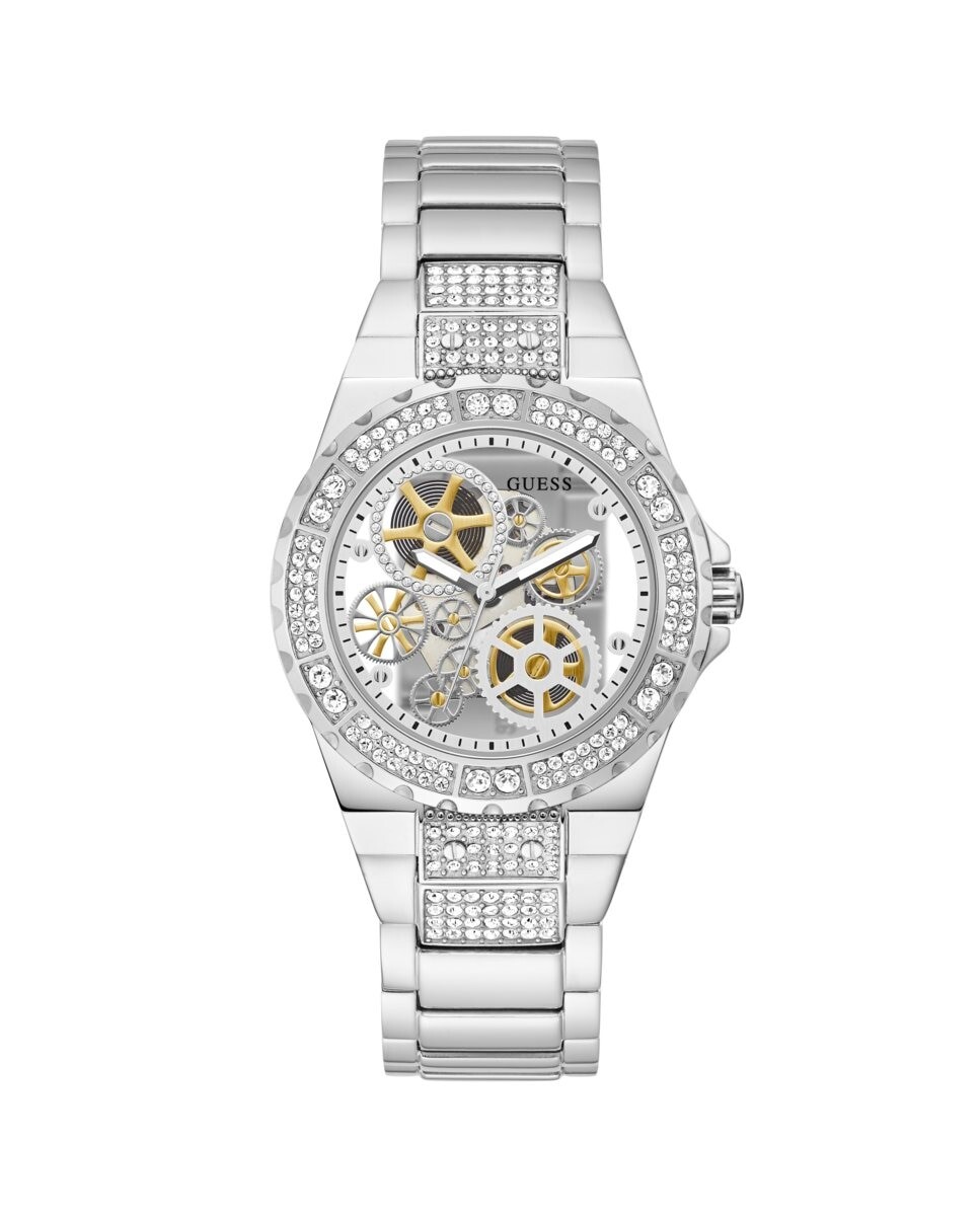 

Женские часы Reveal GW0302L1 со стальным и серебряным ремешком Guess, серебро