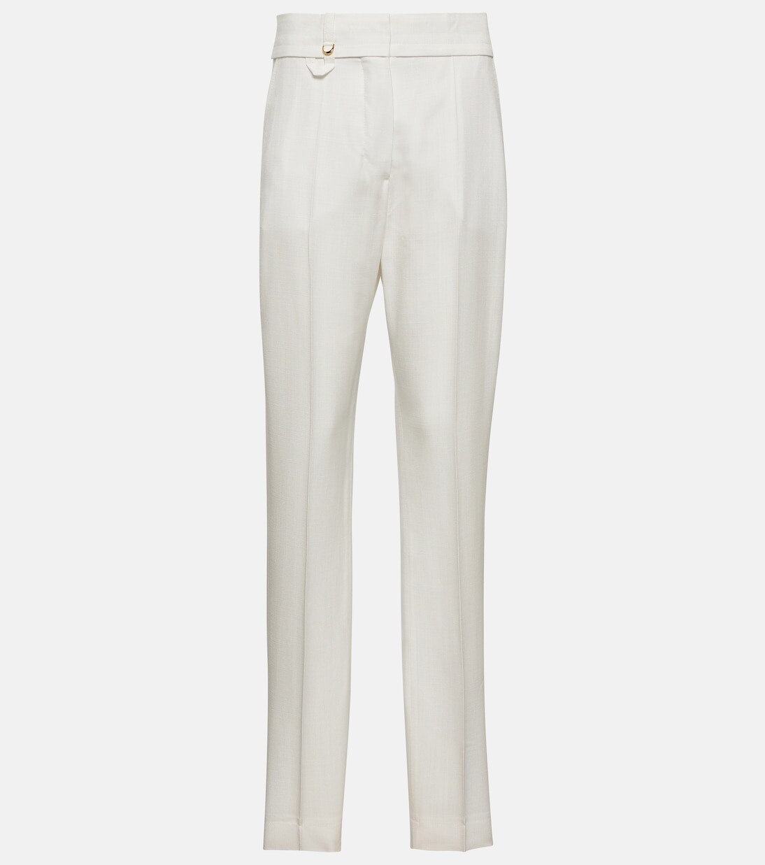 

Узкие брюки le pantalon tibau с разрезами по бокам Jacquemus, белый