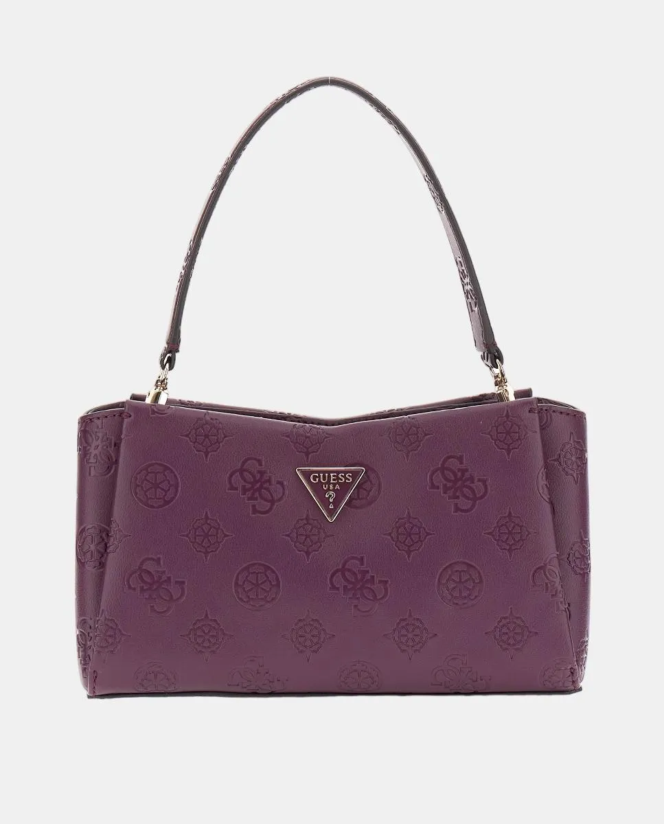 

Средняя сумка через плечо на молнии и магнитной застежке Guess, бордовый