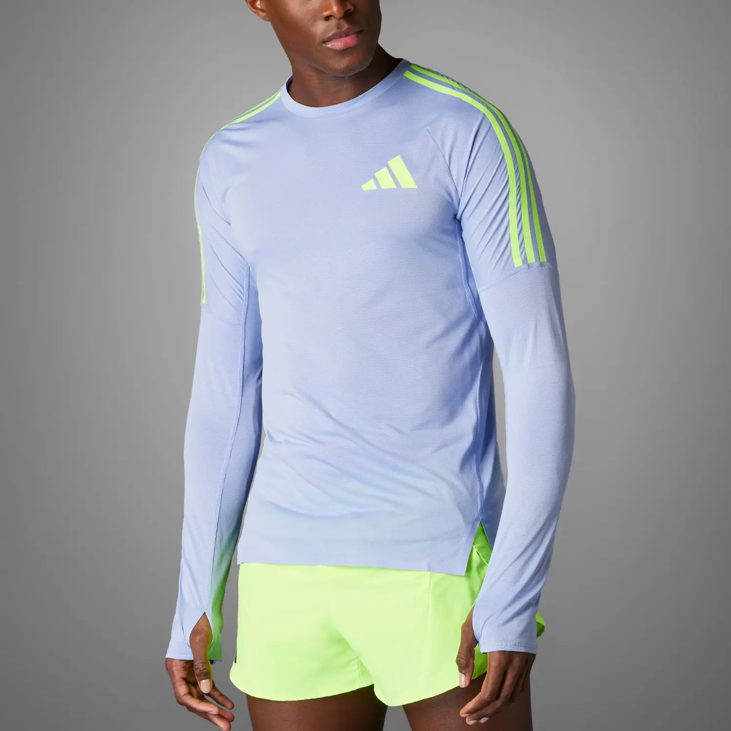 Футболка Adizero мужская светло-синяя Adidas, светло-голубой — фото 2