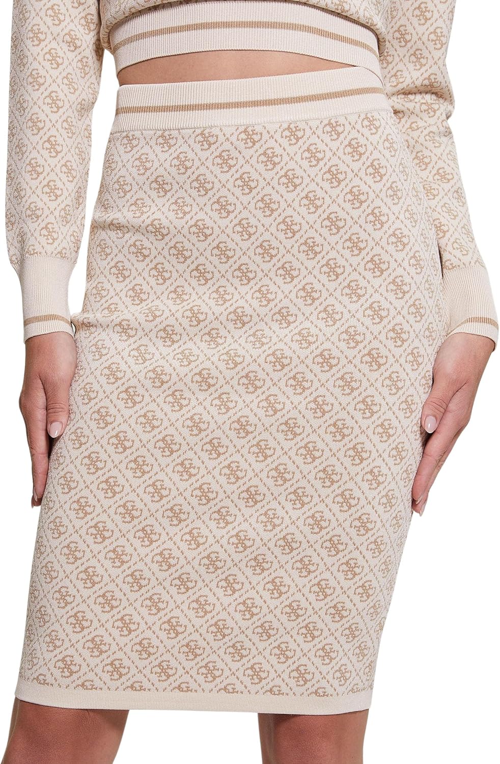 

GUESS Женский свитер-юбка Lise 4g, Pearl Oyster Desert Mud Combo