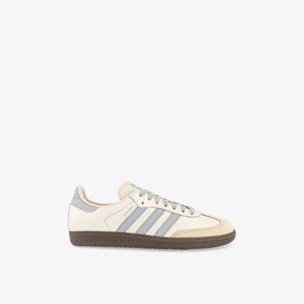 Кроссовки Adidas Samba OG из натуральной кожи, кремовый / серый
