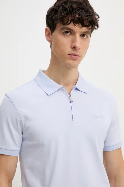 Футболка поло Calvin Klein, фиолетовый — фото 4