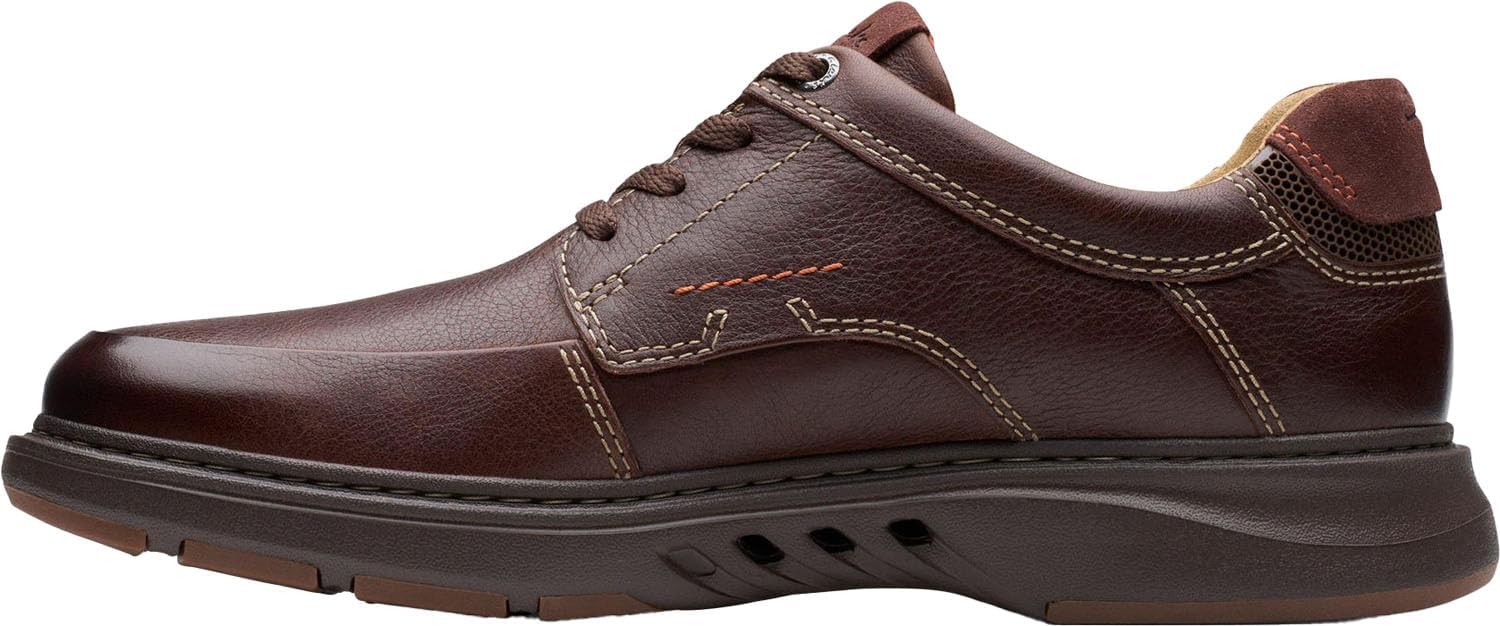 Мужские кружевные кроссовки Clarks Un Briley, Mahogany Leather — фото 2