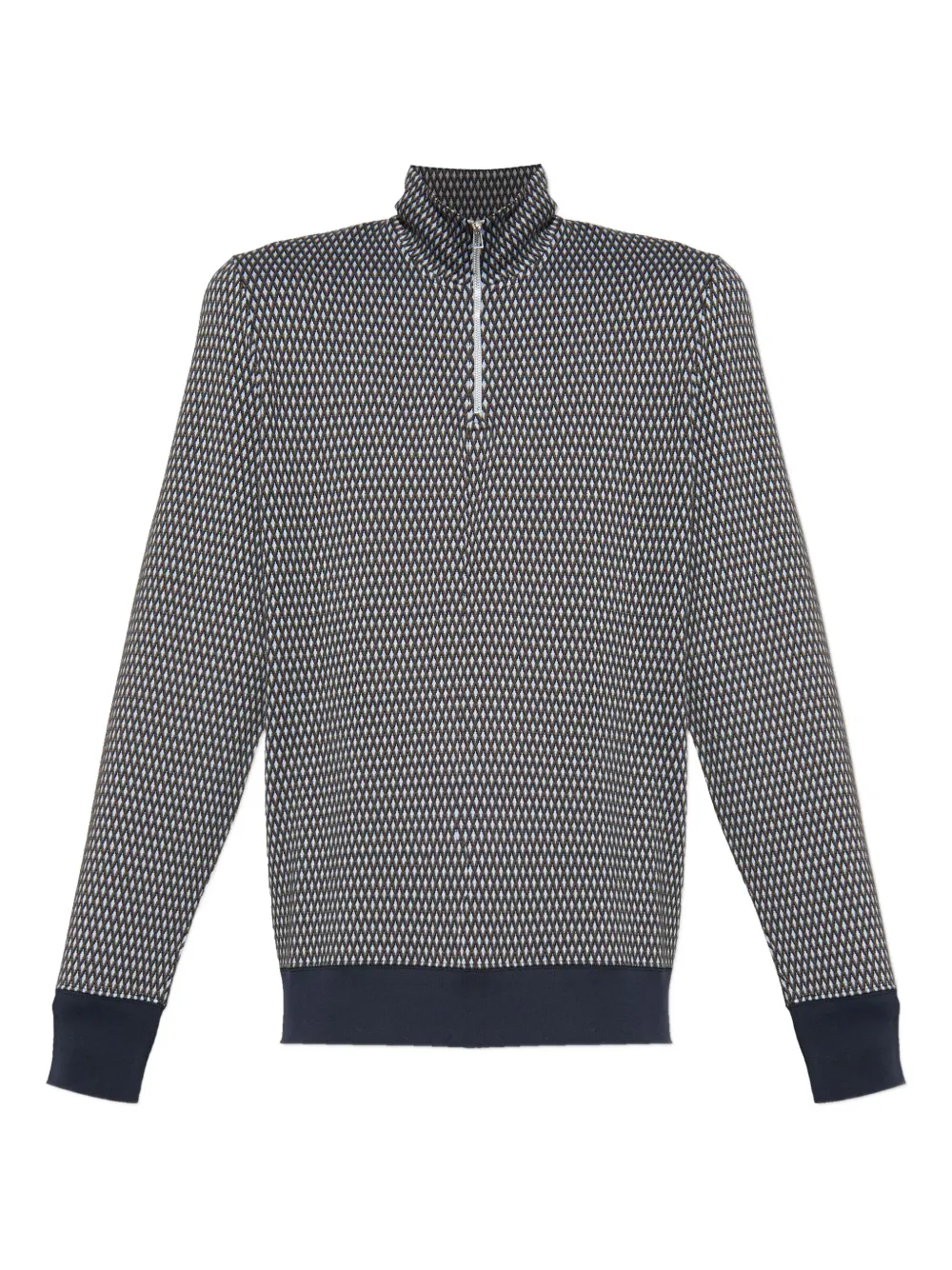 

Свитшот на молнии до половины с геометрическим узором PS Paul Smith, синий