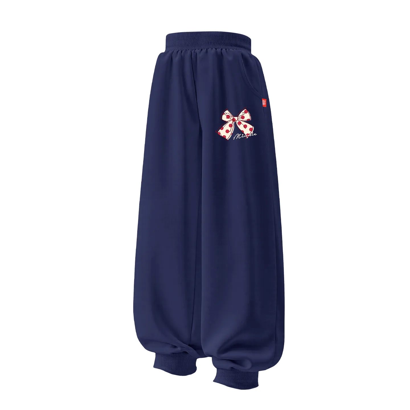 Детские вязаные спортивные штаны Disney, [Thickened and Fleece-Lined]Di Xin Jie K Navy Blue
