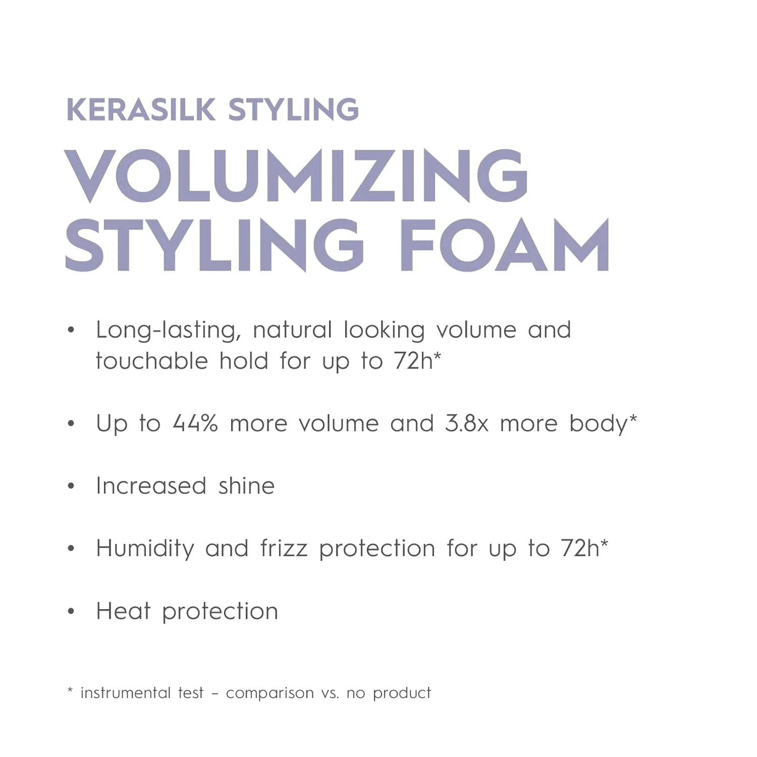 Пенка для укладки волос KERASILK Volumizing Styling Foam | Легкая формула | Обеспечивает длительную фиксацию | Придает объем и пышность | С термозащитой | 150 мл — фото 2