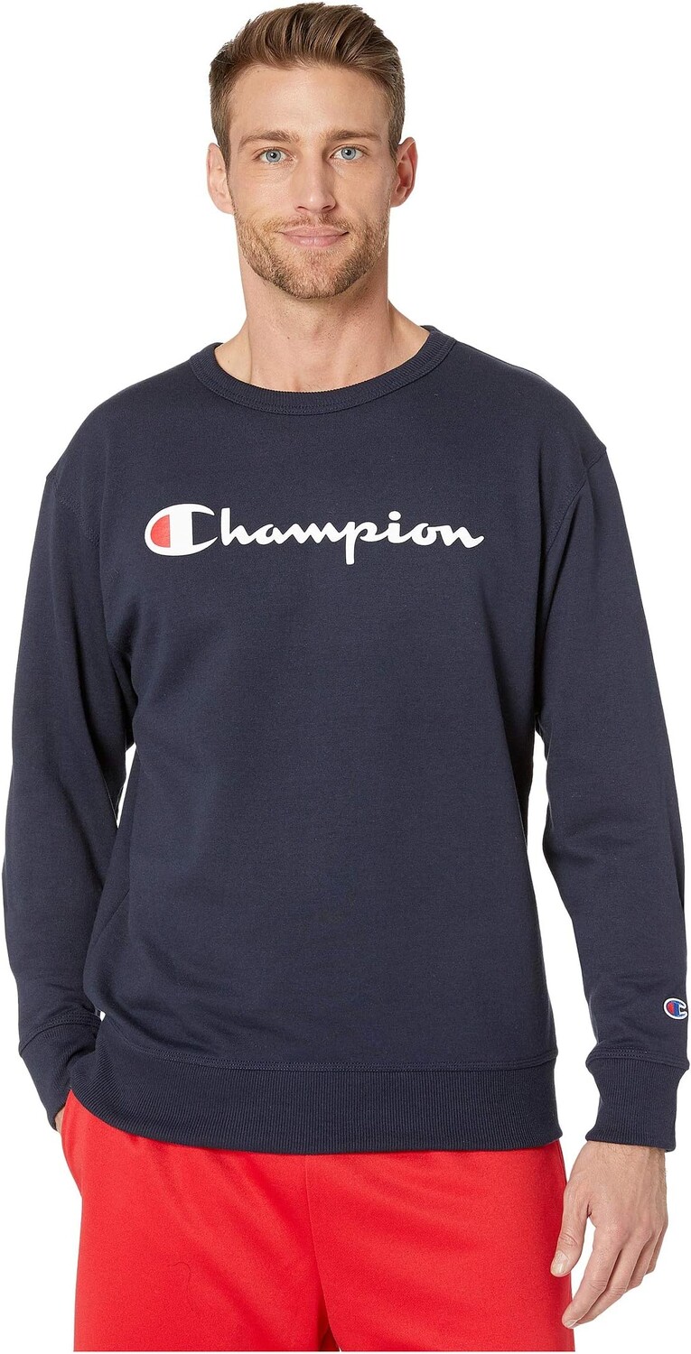 

Толстовка Champion Powerblend Graphic Crew, темно-синий