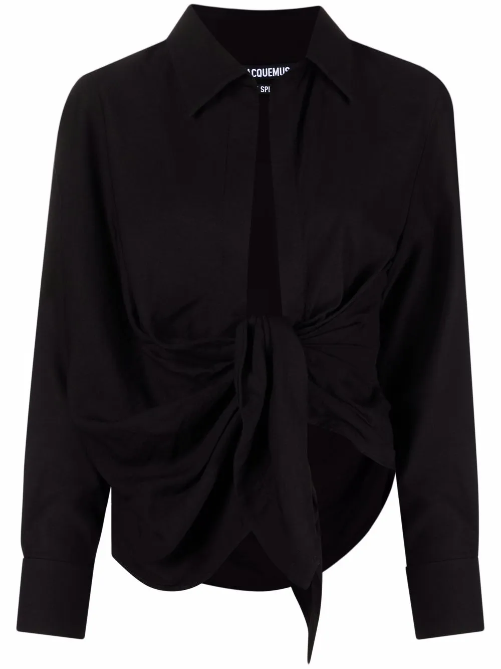 

Драпированная рубашка La Chemise Bahia JACQUEMUS, черный