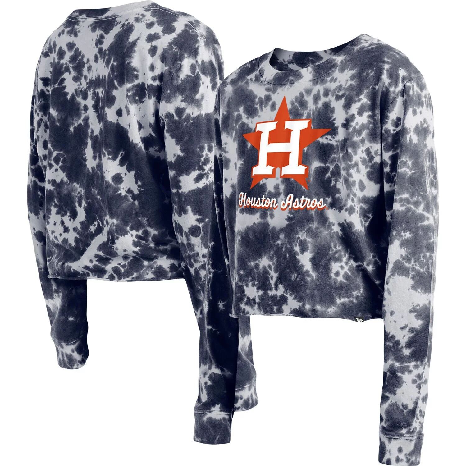 

Женская укороченная футболка с длинными рукавами New Era Houston Astros Tie Dye New Era