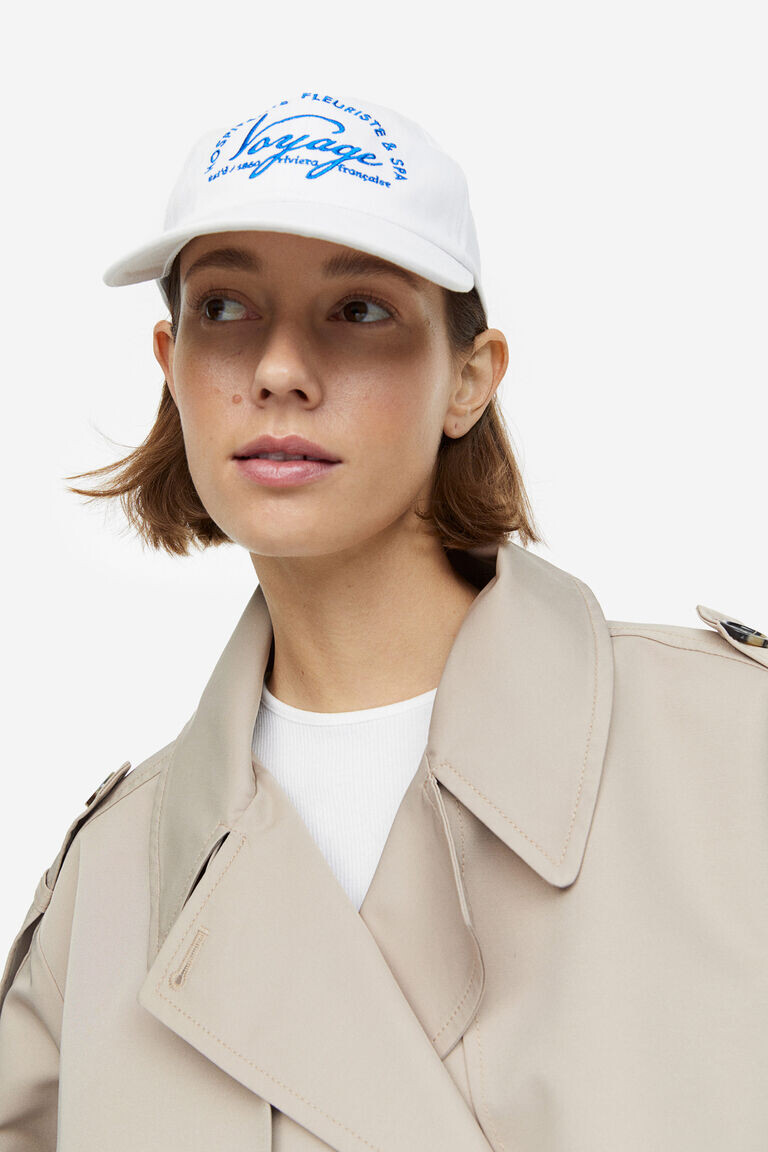 

Хлопковая шапка H&M, белый