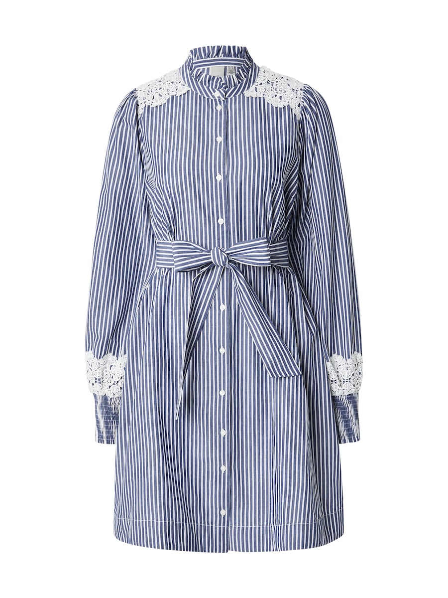 

Платье-рубашка YAS STRIA, темно-синий/белый