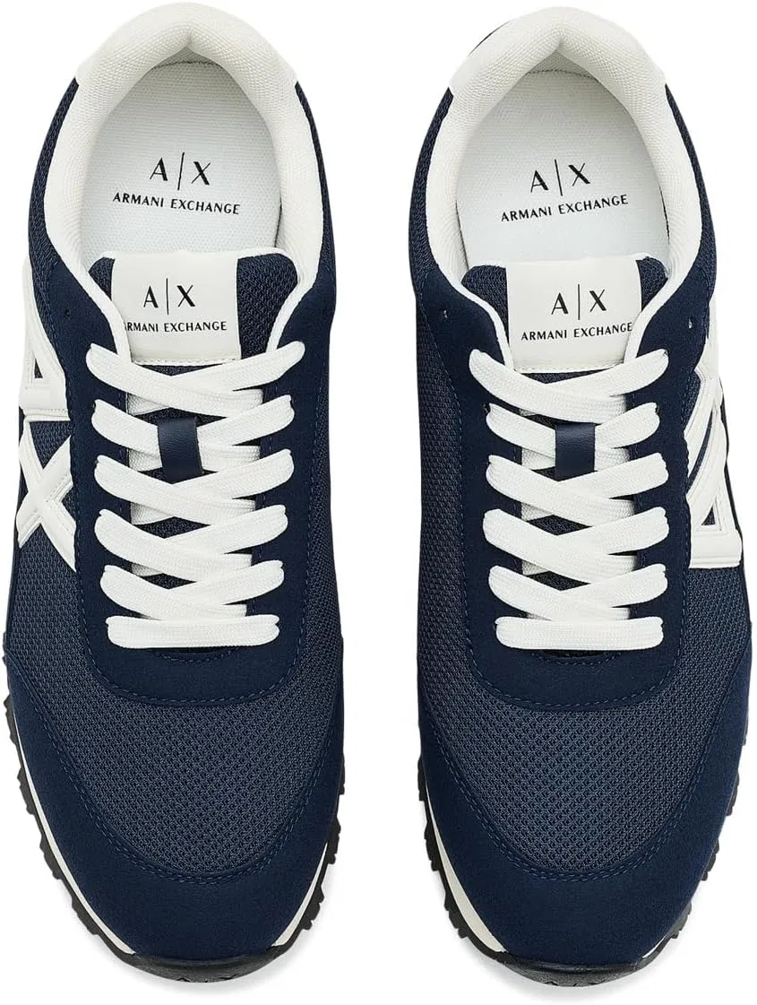 Кроссовки Armani Exchange Essential Drop Mesh Details для мужчин, Navy Off — фото 2