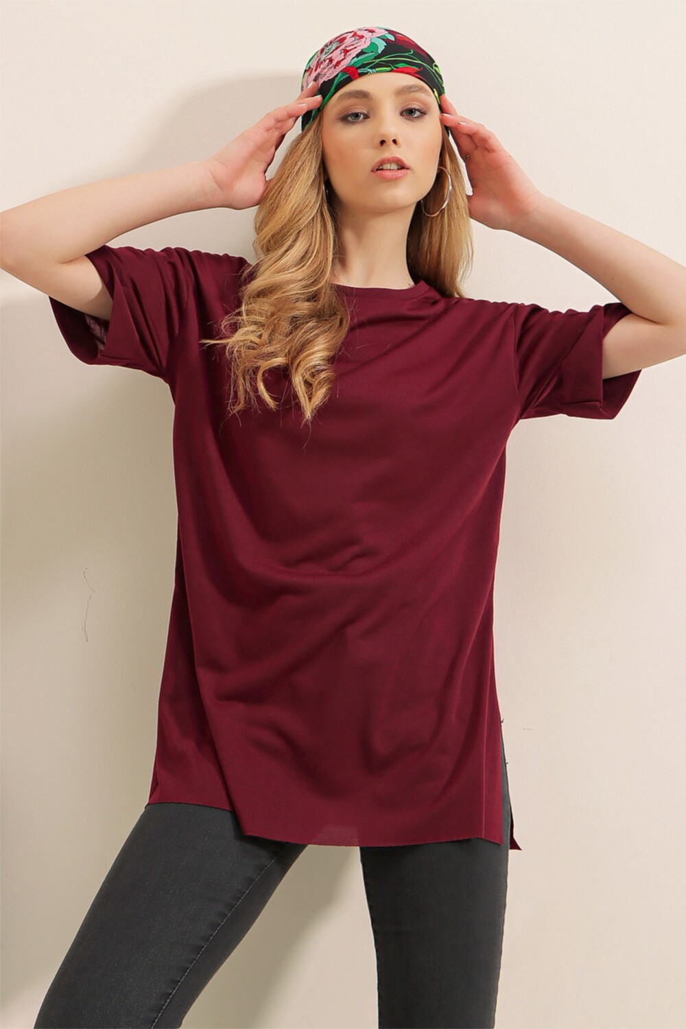 

Футболка Oversize с разрезом – Сливовый Bigdart, бордовый, Красный, Футболка Oversize с разрезом – Сливовый Bigdart, бордовый