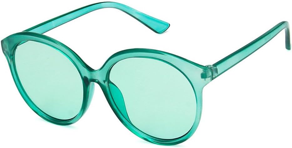 

Модные круглые солнцезащитные очки для женщин и мужчин, конфетных цветов, милые модные солнцезащитные очки в стиле ретро для женщин, защита от ультрафиолета UV400 TKKTLLT, Green Green